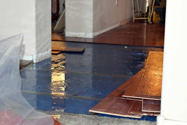 Professional Sewage Cleanup technician working in Yale, OK